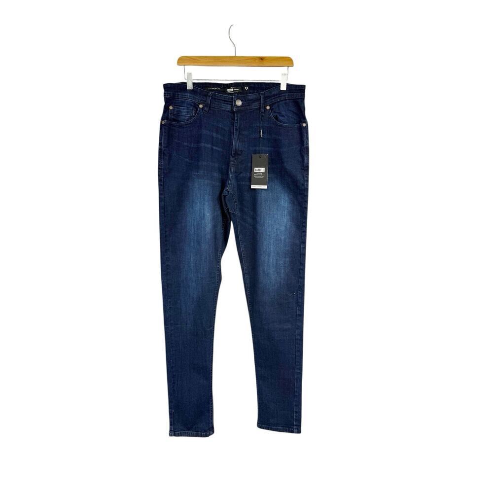 Barbell Apparel Blue 2.0 Jeans Mens 34/35 Denim Skinny Leg Slim Athletic Fit NWT